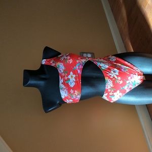 Express Side Cut Out Floral Swimsuit Size Small